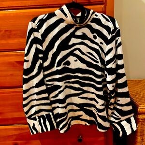 H&M zebra blouse.